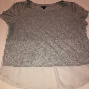 Gray Express T-shirt with chiffon on bottom (L)